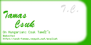 tamas csuk business card